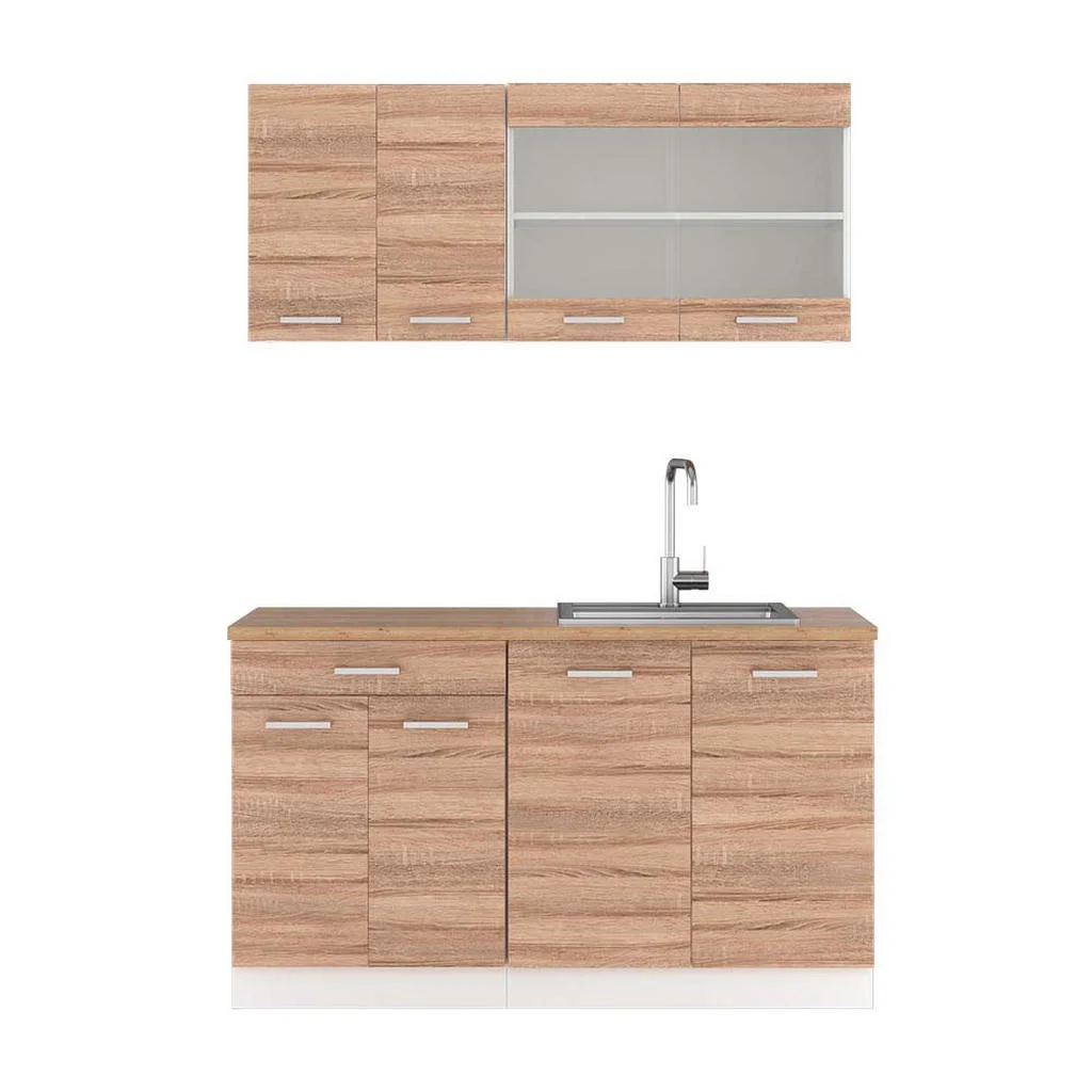 BUCĂTĂRIE SIMPLĂ R-Line Sonoma 140 cm , AP Stejar BUCĂTĂRIE SIMPLĂ R-Line Sonoma 140 cm , AP Stejar