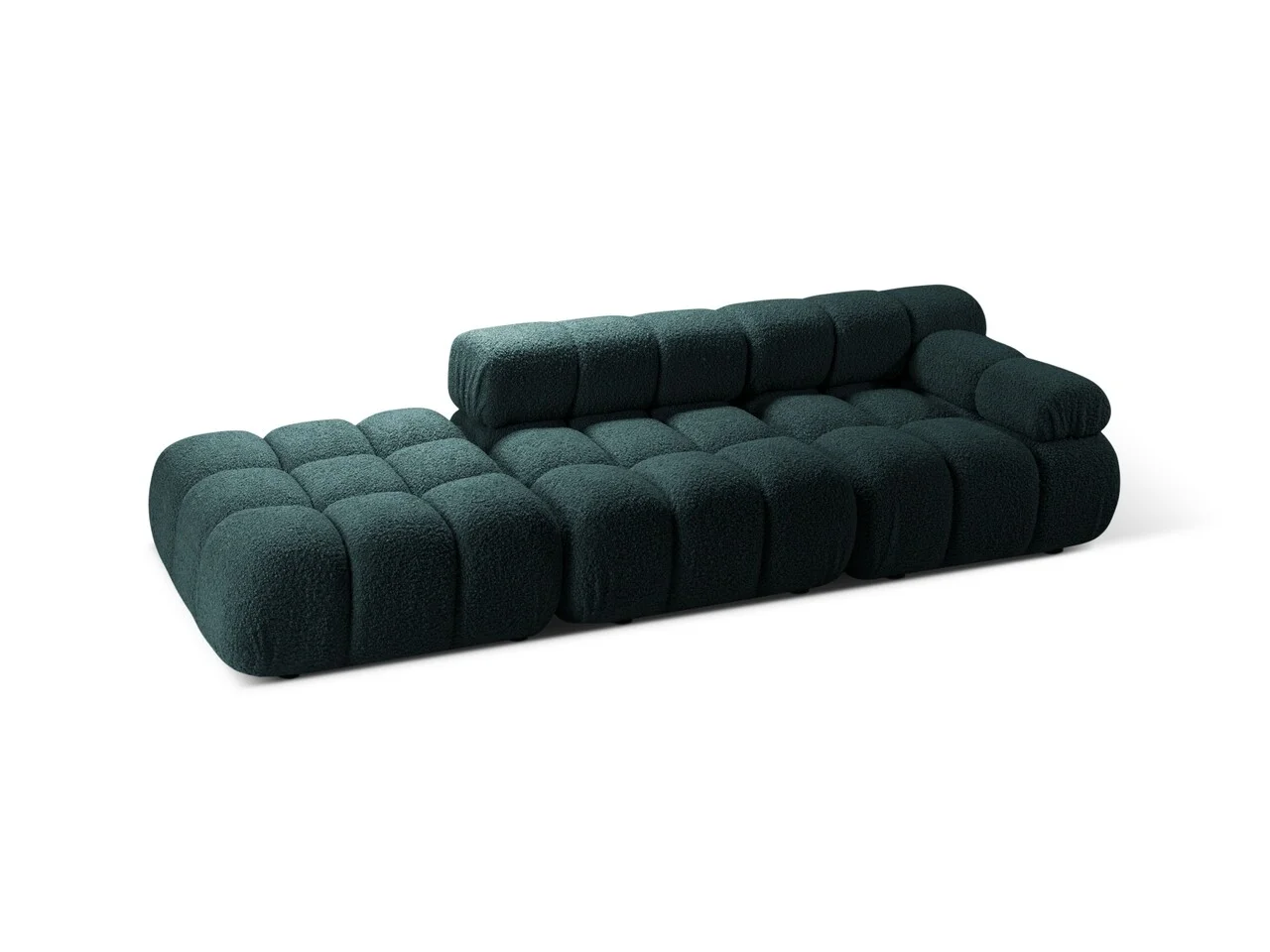 Canapea modulara 4 locuri cotiera dreapta, Bellis-213, Micadoni Home, 282x94x70 cm, tesatura boucle, petrol Canapea modulara 4 locuri cotiera dreapta, Bellis-213, Micadoni Home, 282x94x70 cm, tesatura boucle, petrol