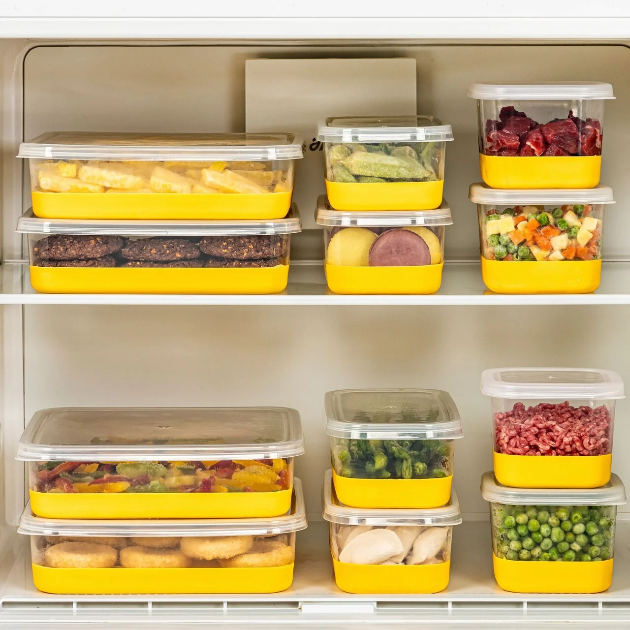 Set organizatoare frigider, Hermia, 964FRM3433, Dimensiune: 10,5 x 21,5 x 6,5 cm / 1000 ml (4 bucăți) , Galben Set organizatoare frigider, Hermia, 964FRM3433, Dimensiune: 10,5 x 21,5 x 6,5 cm / 1000 ml (4 bucăți) , Galben
