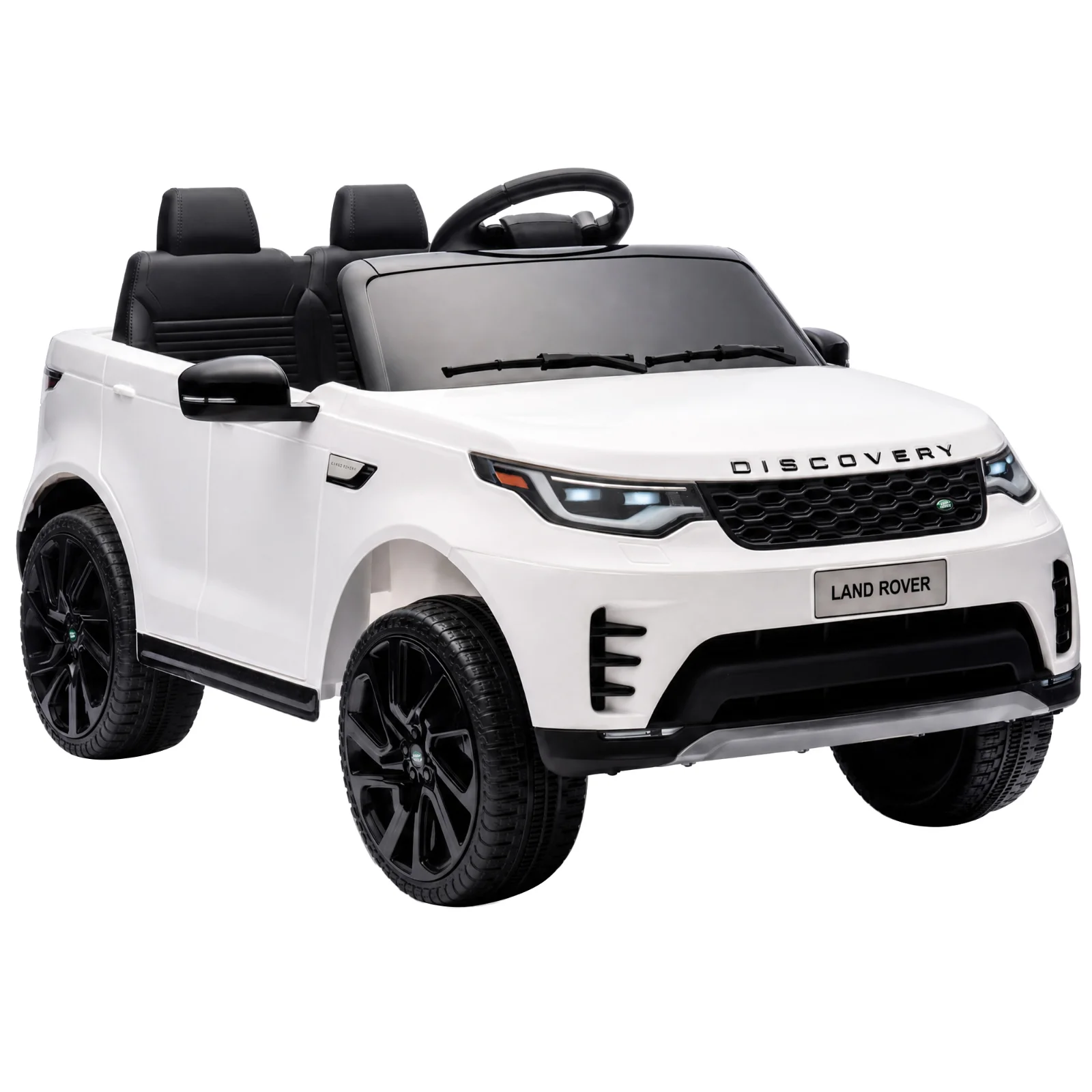 HOMCOM Mașinuță Electrică pentru Copii 3-6 Ani sub Licență Land Rover Discovery 12V, 2.5-4.5 km/h Auto Electrică pentru Copii cu 2 Motoare, Suspensii, Telecomandă, USB, Muzică, Faruri și Claxon, Alb | HOMCOM Mașinuță Electrică pentru Copii 3-6 Ani sub Licență Land Rover Discovery 12V, 2.5-4.5 km/h Auto Electrică pentru Copii cu 2 Motoare, Suspensii, Telecomandă, USB, Muzică, Faruri și Claxon, Alb |