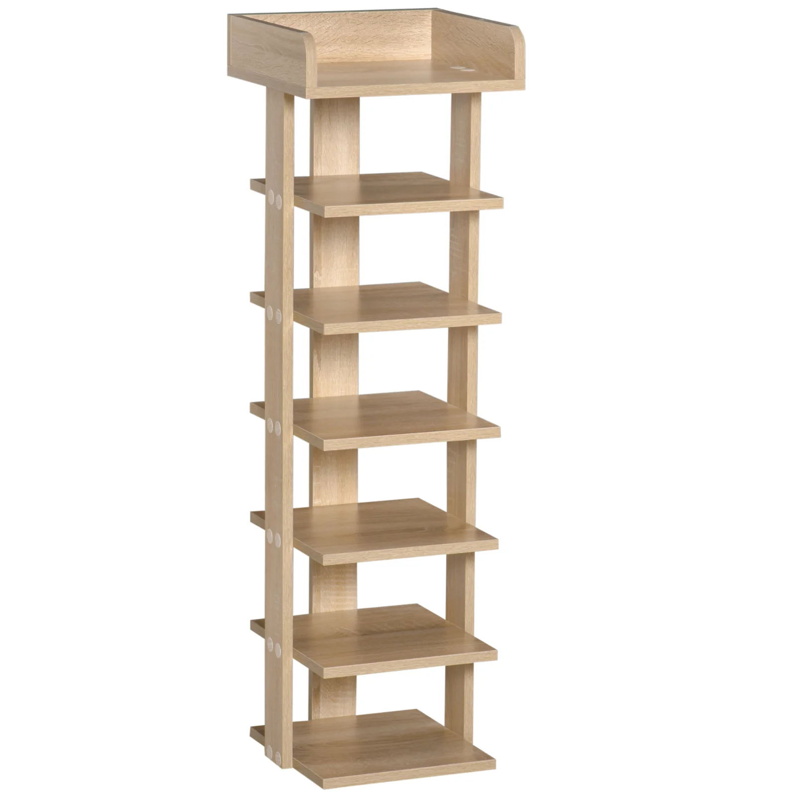 HOMCOM Dulap pentru pantofi din Lemn pentru Hol, Raft pentru 6 Pantofi cu Spatiu de depozitare, 32x30x104cm, stejar | Aosom Romania HOMCOM Dulap pentru pantofi din Lemn pentru Hol, Raft pentru 6 Pantofi cu Spatiu de depozitare, 32x30x104cm, stejar | Aosom Romania