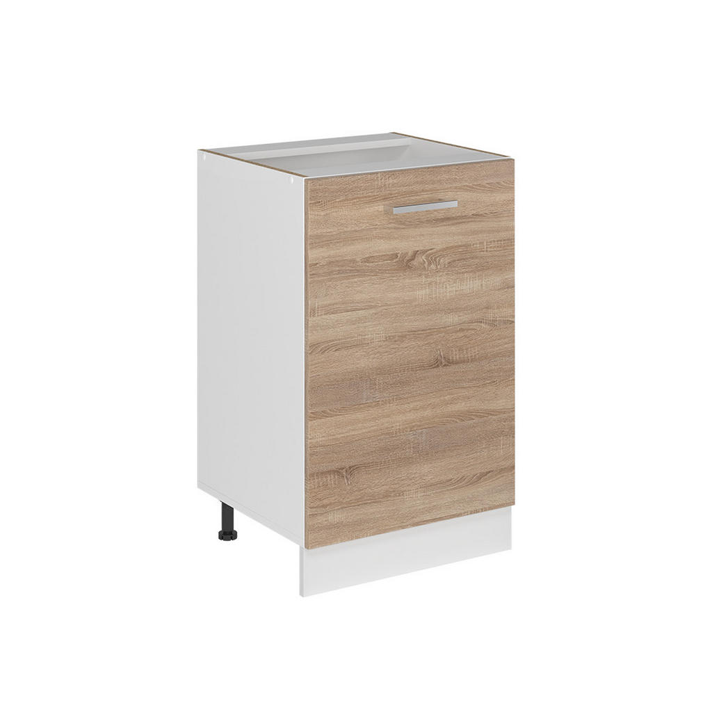 DULAP DE BAZĂ DE BUCĂTĂRIE R-Line, Sonoma/Alb, 50 cm fără blat de lucru DULAP DE BAZĂ DE BUCĂTĂRIE R-Line, Sonoma/Alb, 50 cm fără blat de lucru