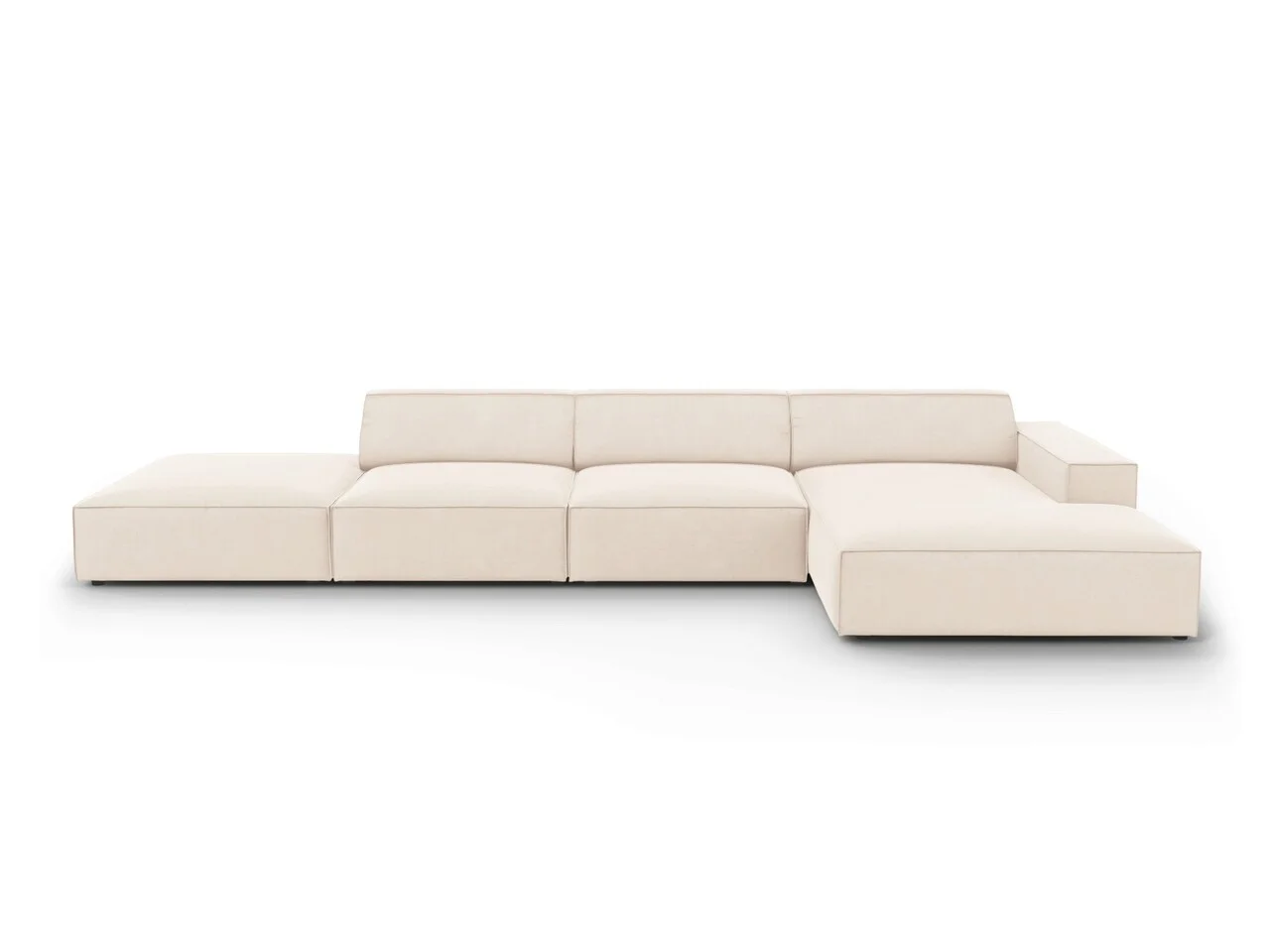 Coltar dreapta 5 locuri, Jodie, Micadoni Home, BL, fara cotiera, 341x166x70 cm, catifea, bej deschis Coltar dreapta 5 locuri, Jodie, Micadoni Home, BL, fara cotiera, 341x166x70 cm, catifea, bej deschis