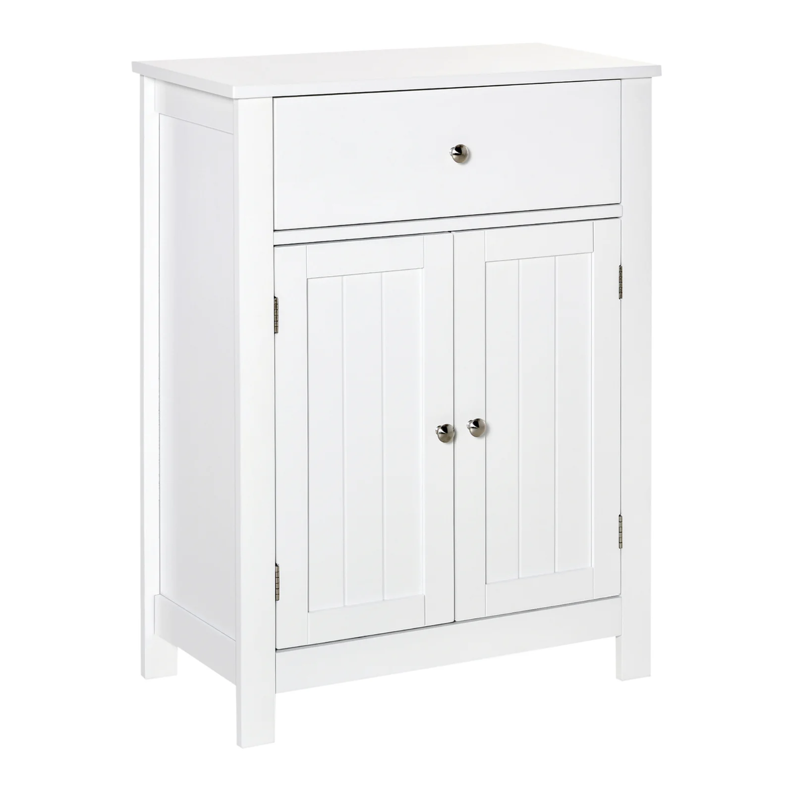 Kleankin Dulap de Baie cu 1 Sertar 2 Uși și Raft Interior Reglabil Mobilier Auxiliar de Depozitare Multifuncțional pentru Sufragerie Bucătărie Antivuelco 60x30x80 cm Alb | Aosom Romania Kleankin Dulap de Baie cu 1 Sertar 2 Uși și Raft Interior Reglabil Mobilier Auxiliar de Depozitare Multifuncțional pentru Sufragerie Bucătărie Antivuelco 60x30x80 cm Alb | Aosom Romania