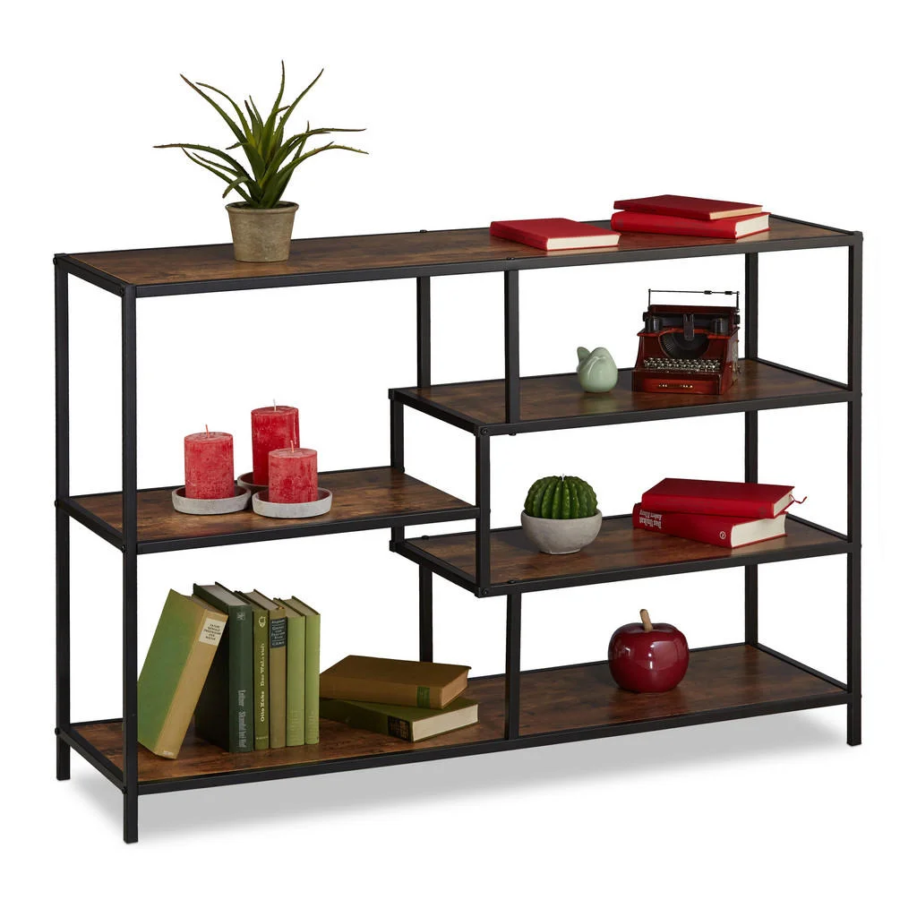 RAFT Maro închis Negru 5 niveluri 79x115x33 cm RAFT Maro închis Negru 5 niveluri 79x115x33 cm