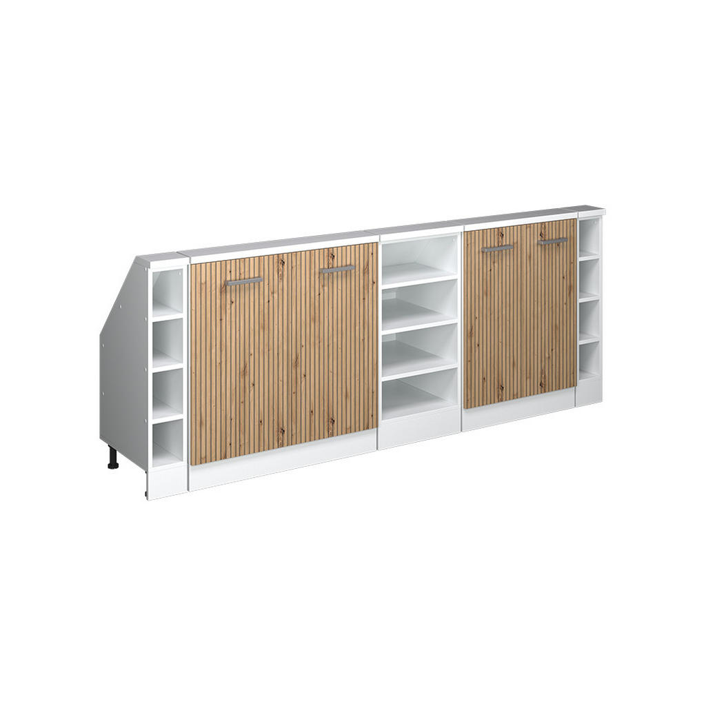 SET DE DULAPURI PENTRU ACOPERIȘURI ÎN PANTĂ Rion Stejar artizanal Set de 5 SET DE DULAPURI PENTRU ACOPERIȘURI ÎN PANTĂ Rion Stejar artizanal Set de 5