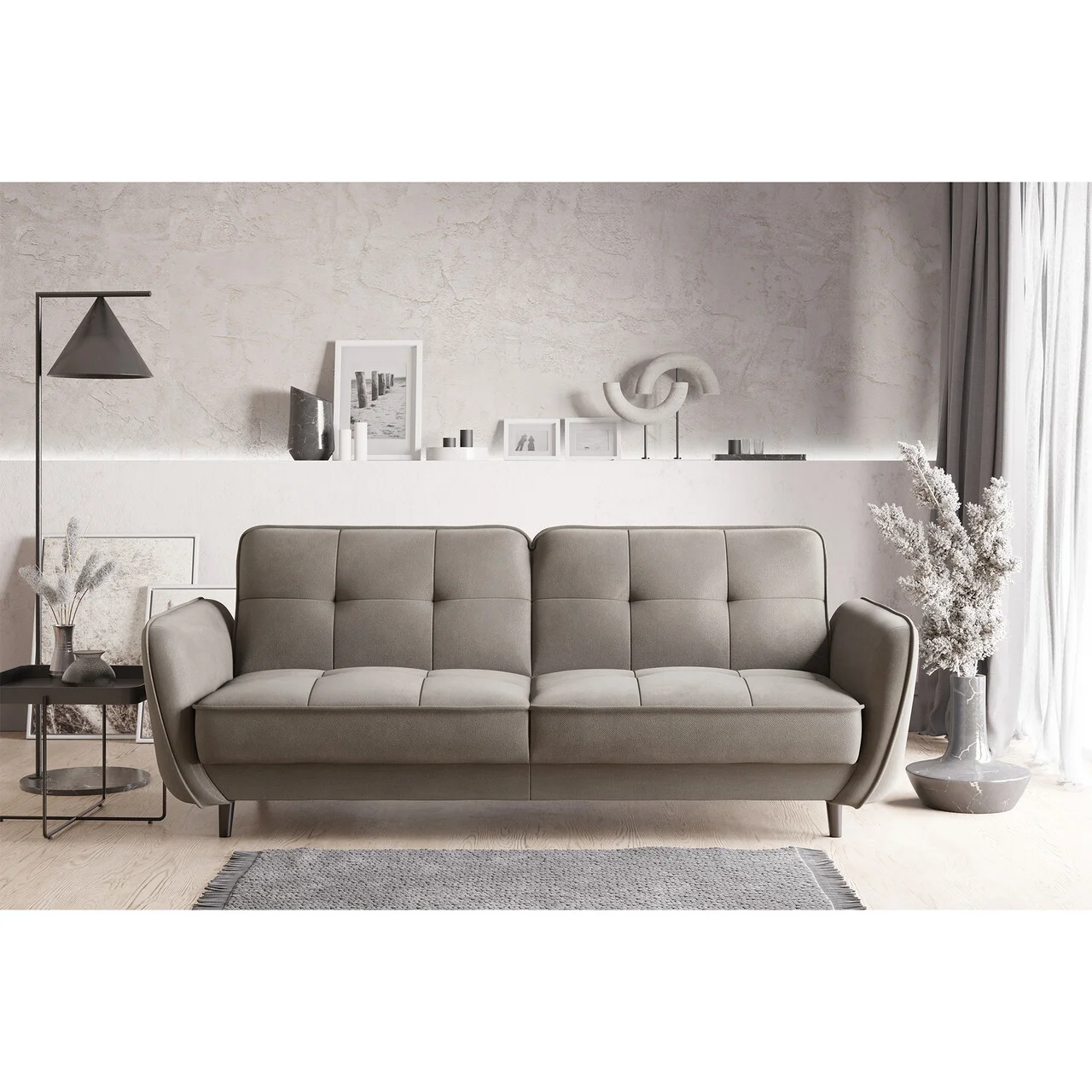 Canapea extensibila 3 locuri ELTAP, SO-BEL-18SO, Bellis, 220x90x83 cm, lemn/poliester, bej Canapea extensibila 3 locuri ELTAP, SO-BEL-18SO, Bellis, 220x90x83 cm, lemn/poliester, bej
