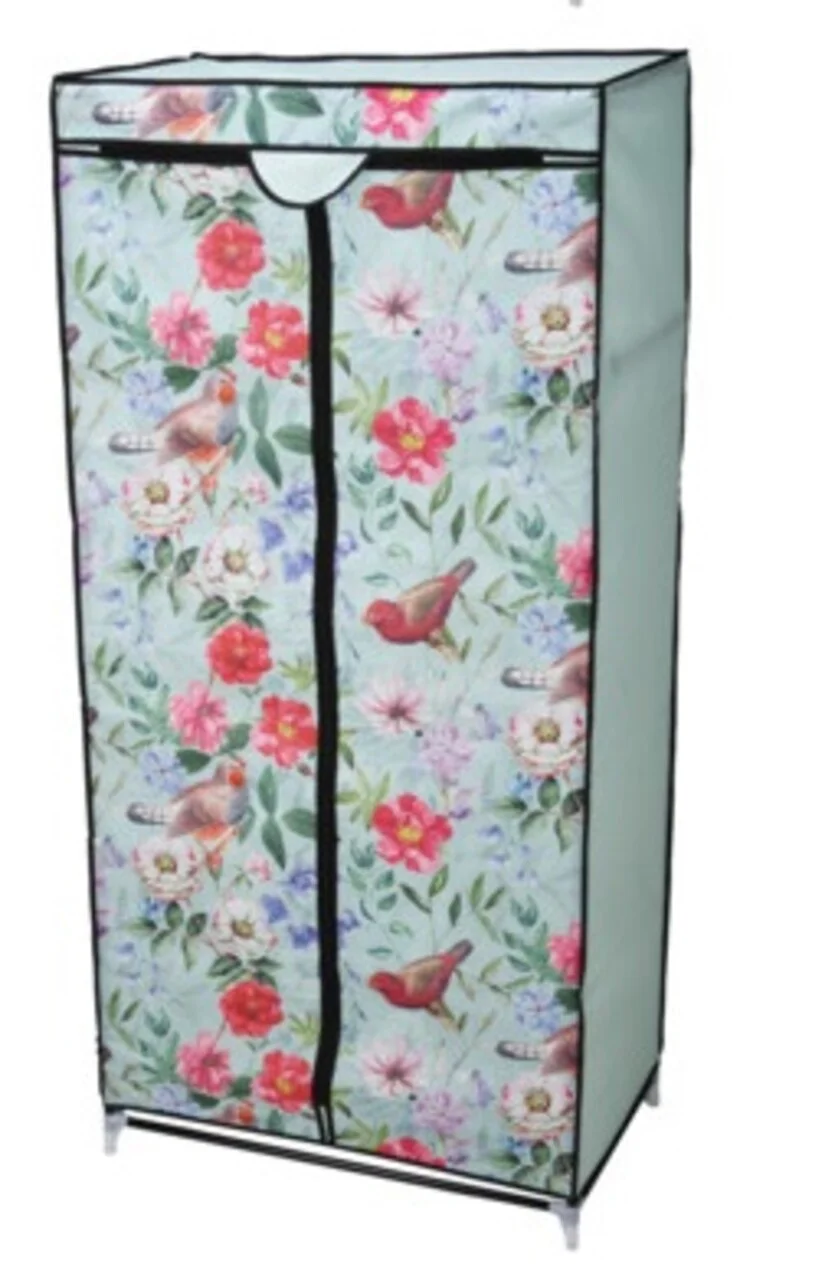 Dulap pentru haine Birds and Flower, 75x45x160 cm, metal, multicolor Dulap pentru haine Birds and Flower, 75x45x160 cm, metal, multicolor