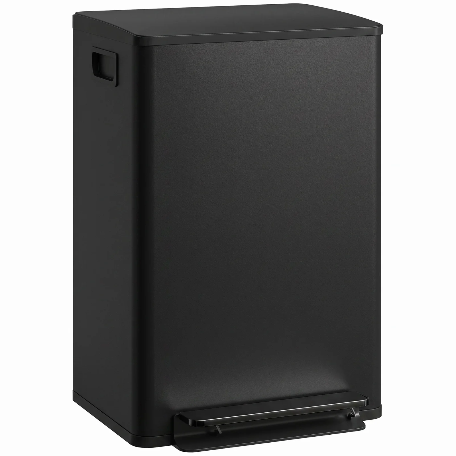 HOMCOM Coș de gunoi bucătărie 50L, coș cu pedală, coș interior detașabil, capac cu închidere silențioasă, 41,7x36,6x62cm, negru | Aosom Romania HOMCOM Coș de gunoi bucătărie 50L, coș cu pedală, coș interior detașabil, capac cu închidere silențioasă, 41,7x36,6x62cm, negru | Aosom Romania