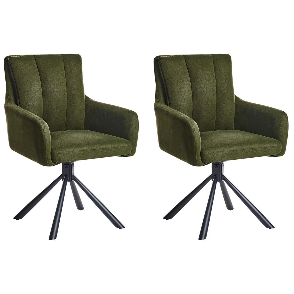 SCAUN DE BUCĂTĂRIE set de 2 verde închis Sardoal SCAUN DE BUCĂTĂRIE set de 2 verde închis Sardoal