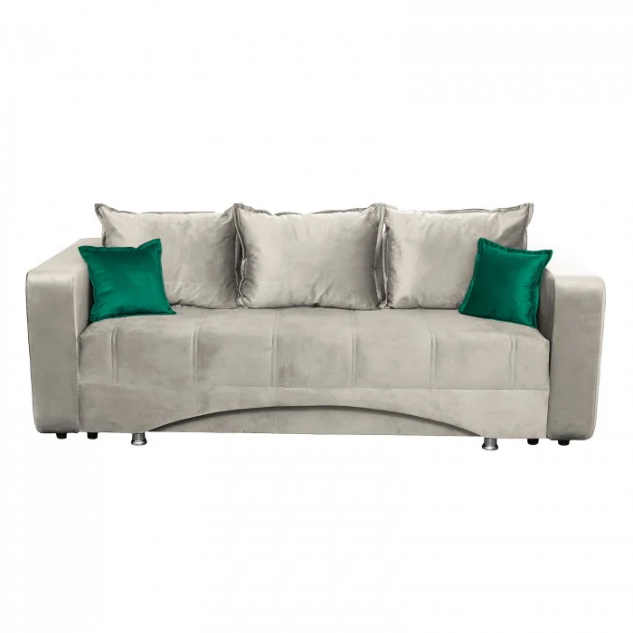 Canapea ROYAL M extensibila, 3 locuri, cu arcuri si lada depozitare, crem + verde, 230x105x80 cm Canapea ROYAL M extensibila, 3 locuri, cu arcuri si lada depozitare, crem + verde, 230x105x80 cm
