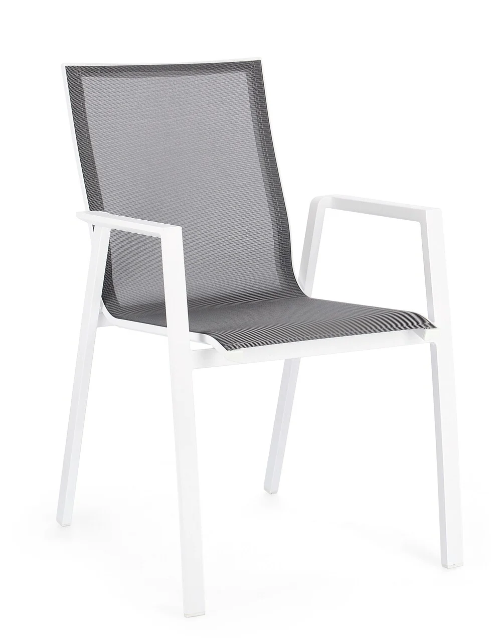 Scaun de gradina Krion, Bizzotto, 56 x 61.5 x 88 cm, aluminiu/textilena 1x1, alb Scaun de gradina Krion, Bizzotto, 56 x 61.5 x 88 cm, aluminiu/textilena 1x1, alb