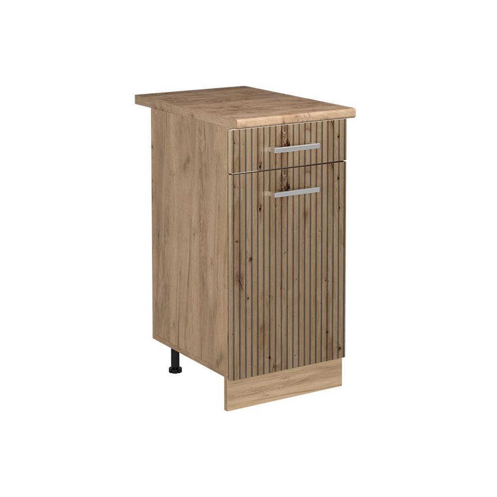 DULAP DE BAZĂ DE BUCĂTĂRIE R-Line, Stejar artizanal/Stejar auriu, 40 cm стільниця Золотий дуб DULAP DE BAZĂ DE BUCĂTĂRIE R-Line, Stejar artizanal/Stejar auriu, 40 cm стільниця Золотий дуб