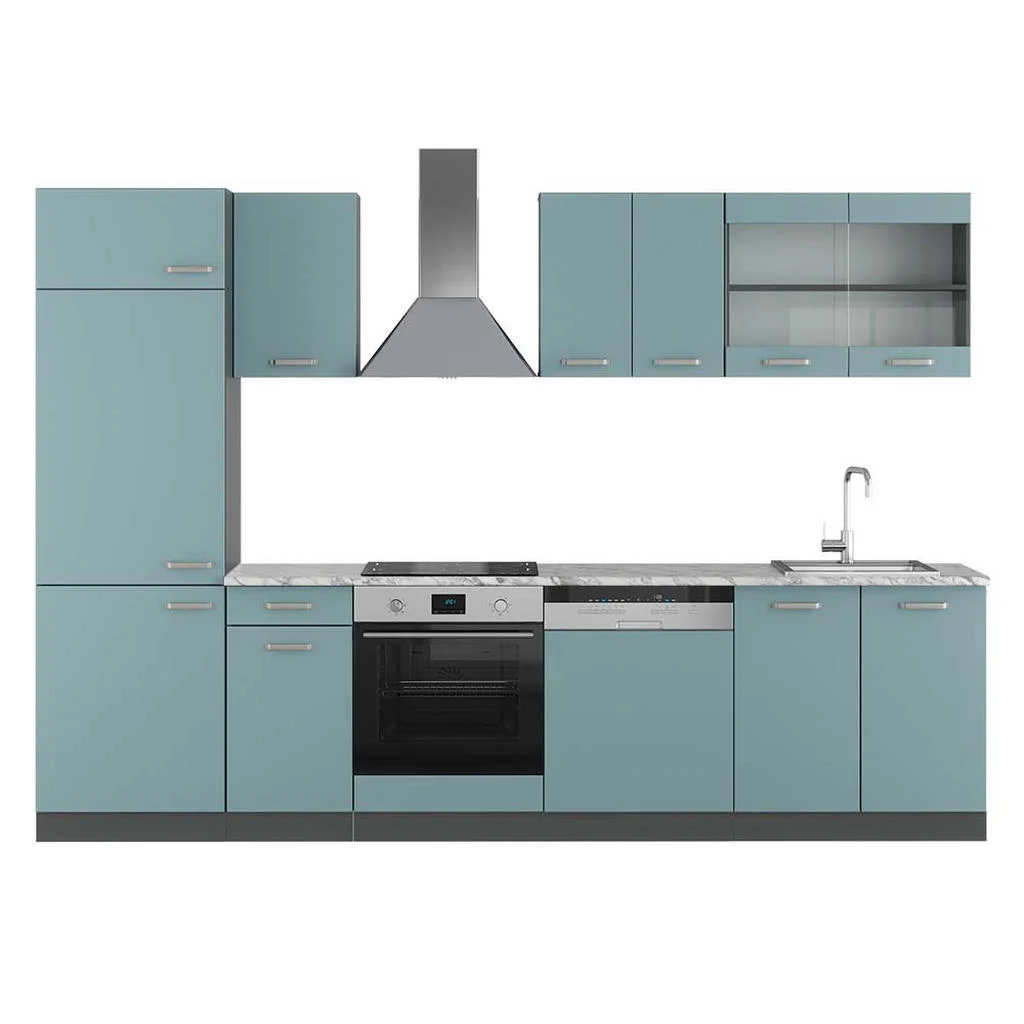 KITCHENETTE R-Line Albastru-gri/antracit 300 cm , AP Marmură KITCHENETTE R-Line Albastru-gri/antracit 300 cm , AP Marmură