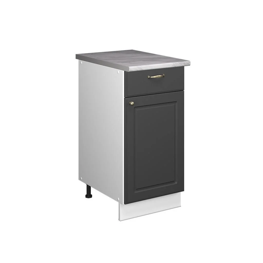 DULAP INFERIOR PENTRU CHIUVETĂ/PLITĂ Fame-Line Casă de țară antracit-aur 40 cm , AP Marmură DULAP INFERIOR PENTRU CHIUVETĂ/PLITĂ Fame-Line Casă de țară antracit-aur 40 cm , AP Marmură