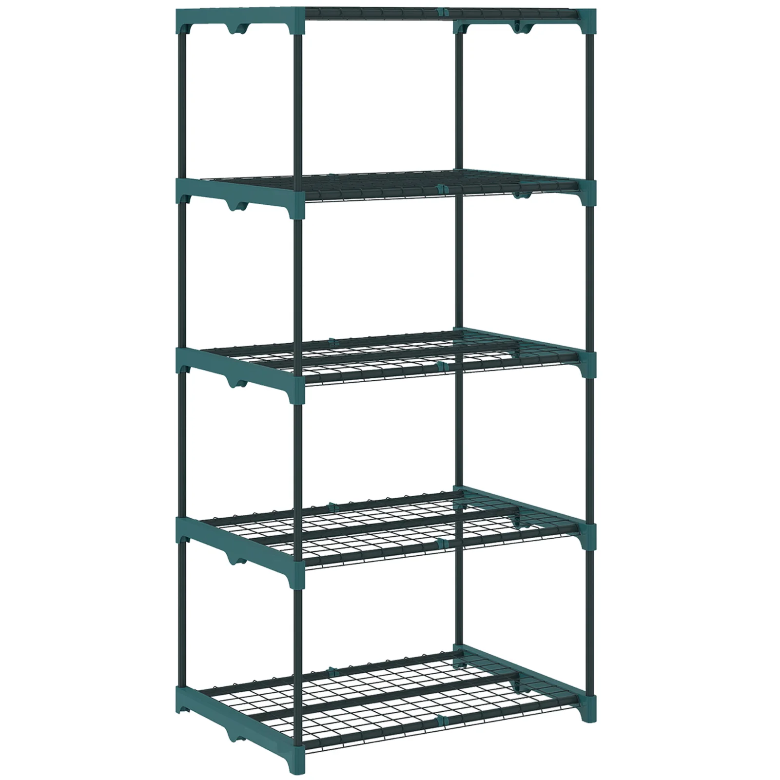 Outsunny Suport pentru Plante Vertical cu 5 Niveluri din Oțel și Plastic, Suport Ghivece pentru Interior și Exterior Grădină Balcon, 67x49x138 cm, Verde Închis | Aosom Romania Outsunny Suport pentru Plante Vertical cu 5 Niveluri din Oțel și Plastic, Suport Ghivece pentru Interior și Exterior Grădină Balcon, 67x49x138 cm, Verde Închis | Aosom Romania