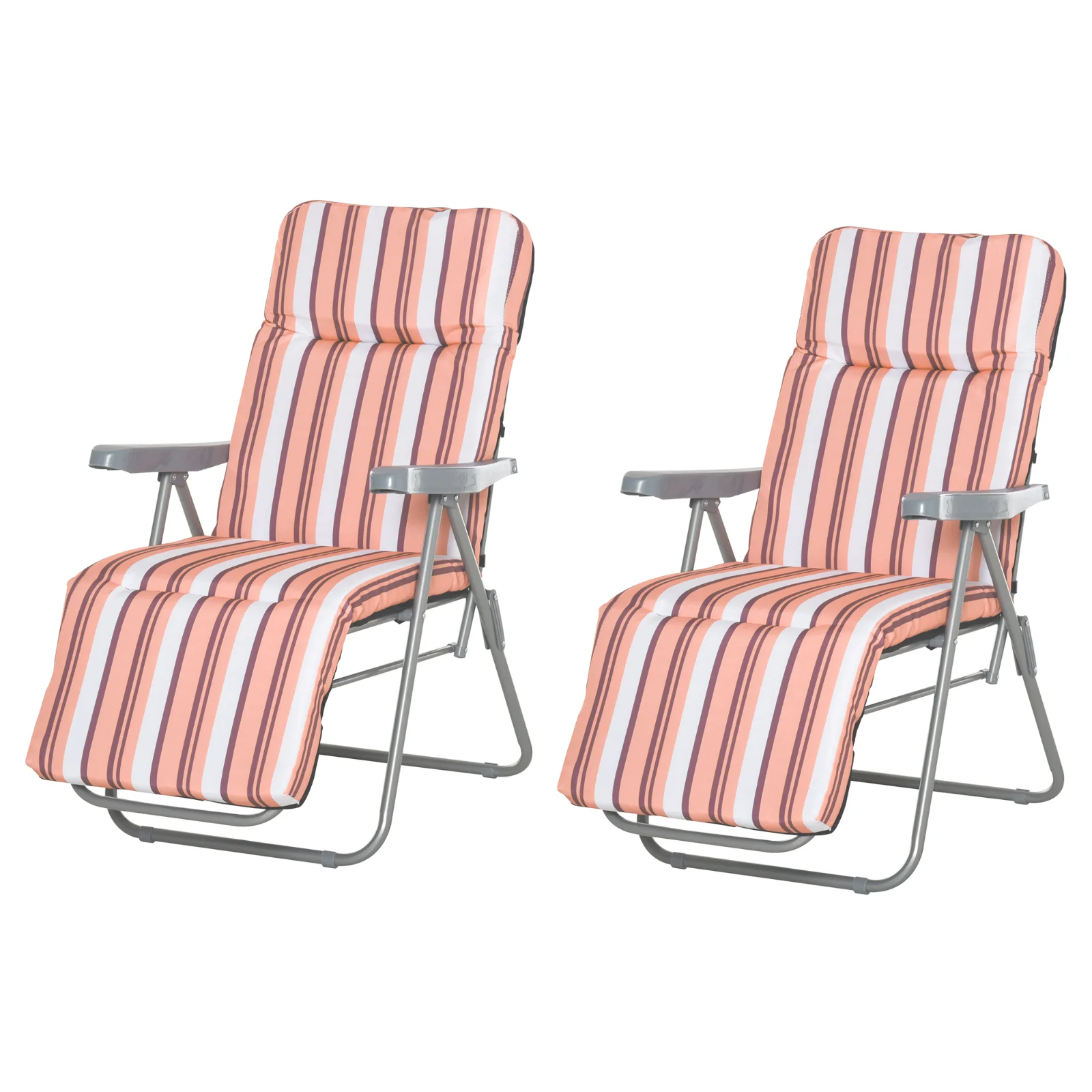 Outsunny Set de 2 Scaune pentru Exterior, Confortabile cu Pernă Căptușită, Design Modern, 60x75x102 cm, Portocaliu | Aosom Romania Outsunny Set de 2 Scaune pentru Exterior, Confortabile cu Pernă Căptușită, Design Modern, 60x75x102 cm, Portocaliu | Aosom Romania