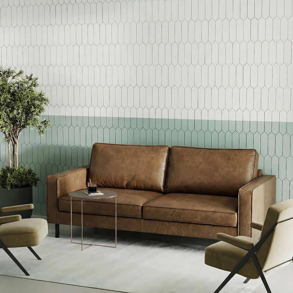 Canapea Cu 3 Locuri, piele, textil, maro Canapea Cu 3 Locuri, piele, textil, maro