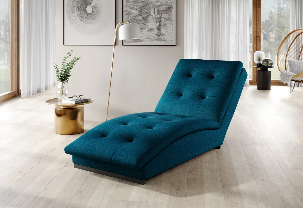 Sezlong living ELTAP, DOR-40NU, Doro, 170x85x95 cm, poliester, albastru inchis Sezlong living ELTAP, DOR-40NU, Doro, 170x85x95 cm, poliester, albastru inchis