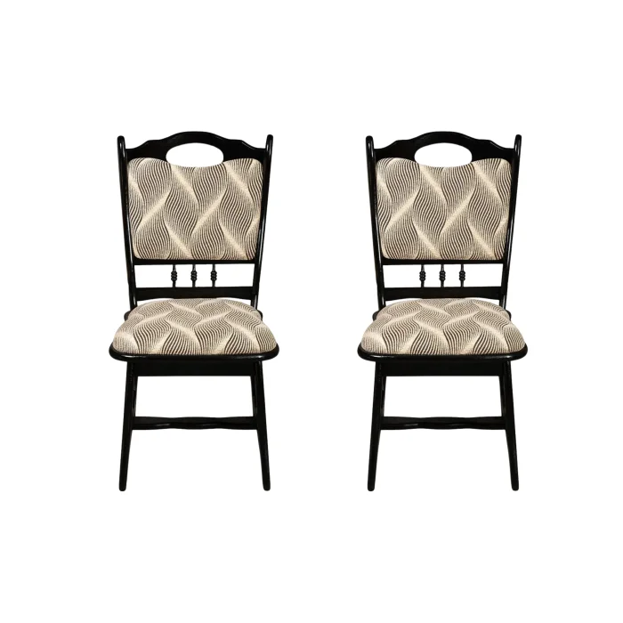 Set 2 scaune living FLANDER, cadru wenge + stofa print 07, 50x48x95 cm Set 2 scaune living FLANDER, cadru wenge + stofa print 07, 50x48x95 cm