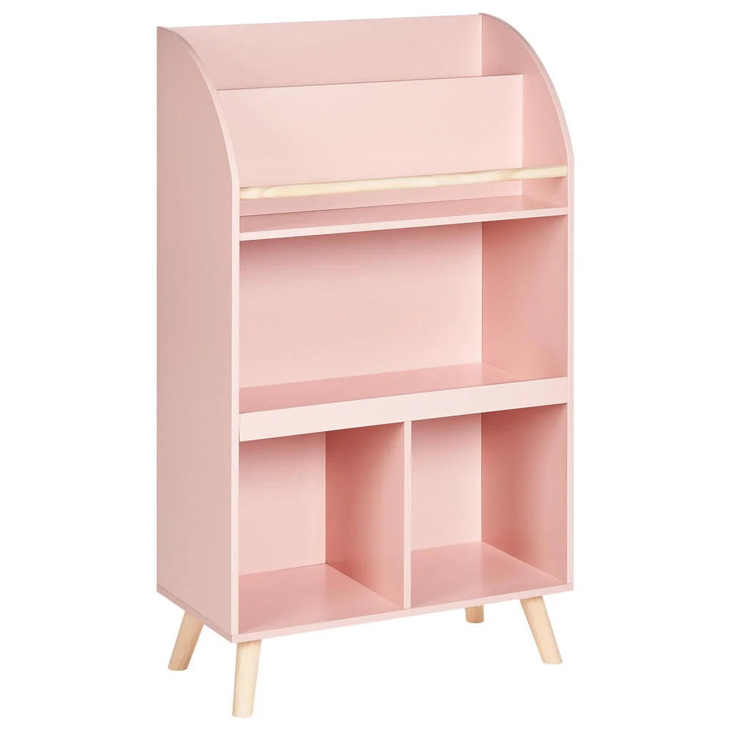 BIBLIOTECĂ cu 3 niveluri 102 cm roz pastel Liloet BIBLIOTECĂ cu 3 niveluri 102 cm roz pastel Liloet