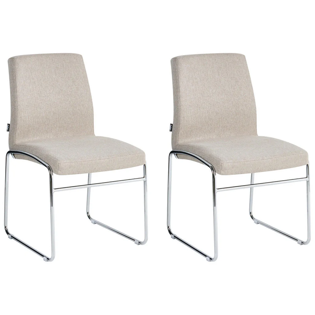 SCAUN DE BUCĂTĂRIE set de 2 textil bej Lecco SCAUN DE BUCĂTĂRIE set de 2 textil bej Lecco