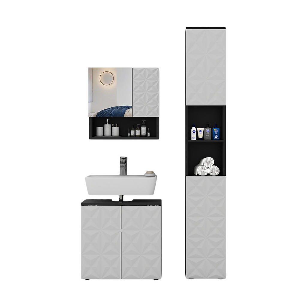 SET MOBILIER BAIE Edge, Negru, 3 piese SET MOBILIER BAIE Edge, Negru, 3 piese