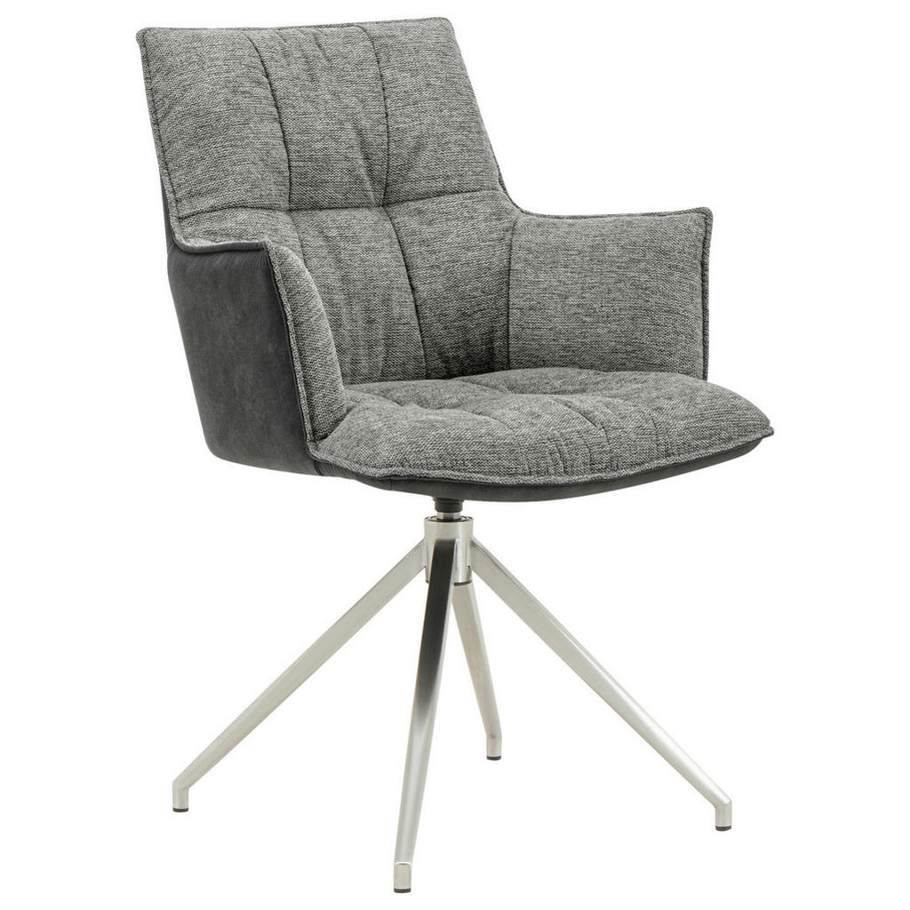 Scaun Cu Brațe din metal, textil, antracit, gri deschis Scaun Cu Brațe din metal, textil, antracit, gri deschis