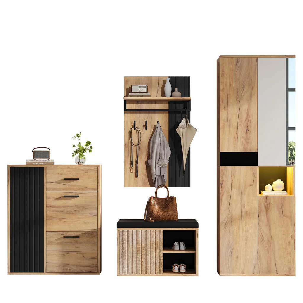 CUIER HOL 215x36x190cm 4 Piese Natur CUIER HOL 215x36x190cm 4 Piese Natur