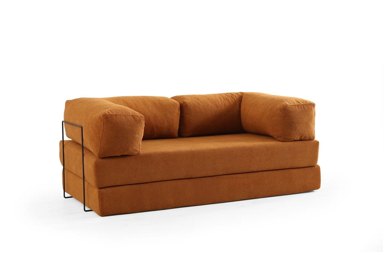 Canapea extensibila 2 locuri, Atelier del Sofa, 560ARE4163, Portocaliu Canapea extensibila 2 locuri, Atelier del Sofa, 560ARE4163, Portocaliu