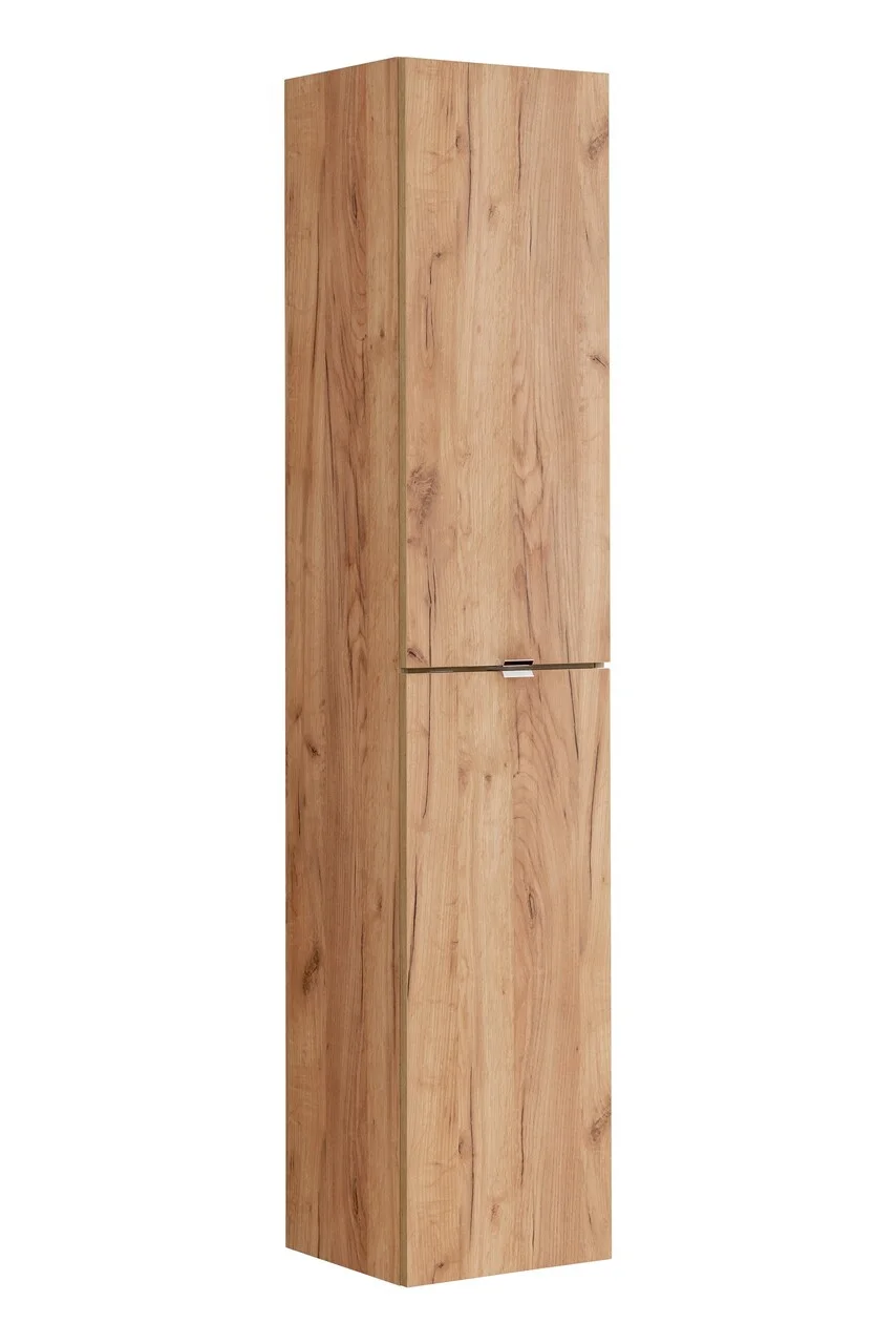 Dulap inalt cu usi, cu fixare pe perete, Capri Oak, Comad, 35x33x170 cm, PAL laminat, stejar craft gold Dulap inalt cu usi, cu fixare pe perete, Capri Oak, Comad, 35x33x170 cm, PAL laminat, stejar craft gold