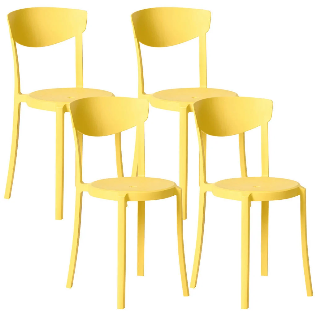 SCAUN DE GRĂDINĂ set de 4 galben Vieste SCAUN DE GRĂDINĂ set de 4 galben Vieste