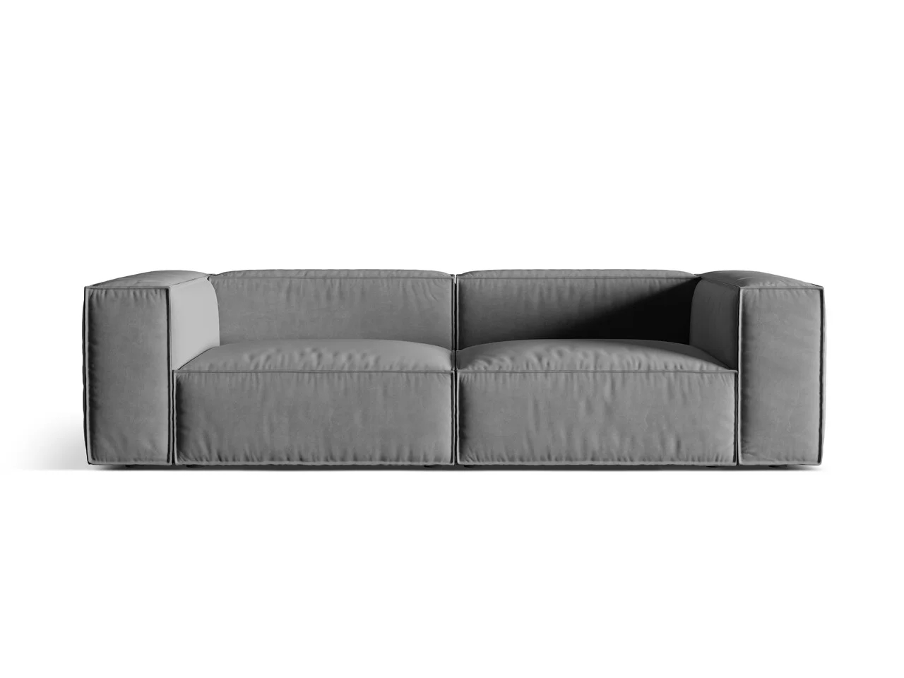 Canapea 4 locuri, Nuria-88, Micadoni Home, 250x110x72 cm, catifea, gri Canapea 4 locuri, Nuria-88, Micadoni Home, 250x110x72 cm, catifea, gri