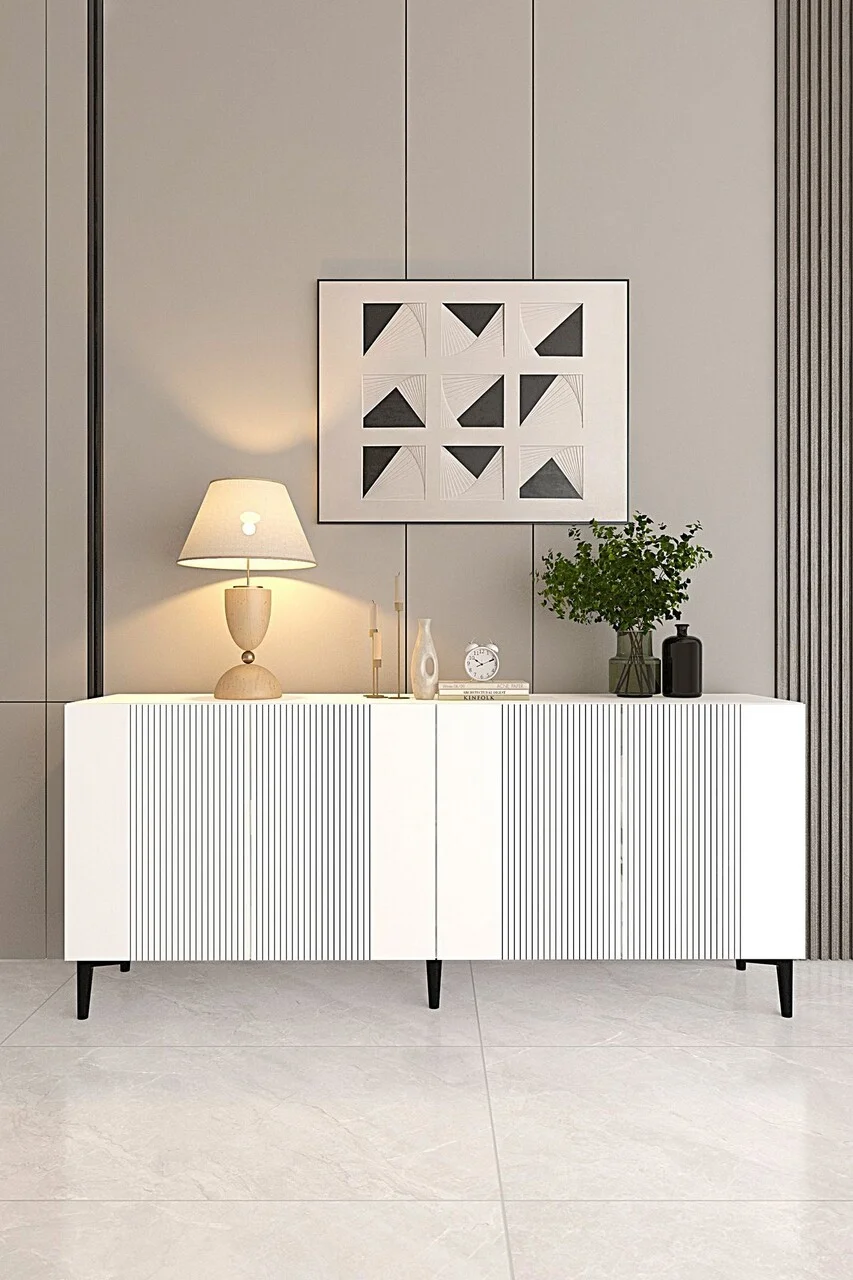 Consola, Hanah Home, Corsa 150, 150x75x32 cm, Alb Consola, Hanah Home, Corsa 150, 150x75x32 cm, Alb