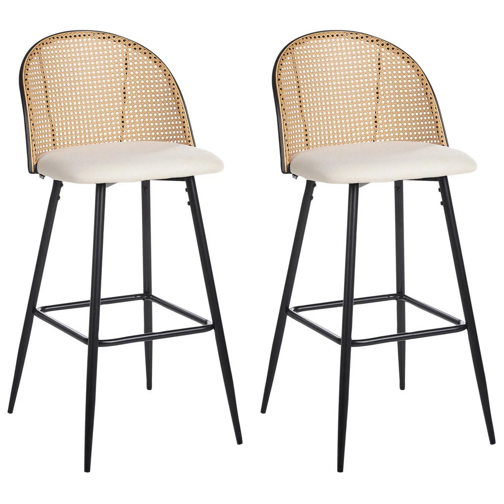 SCAUN DE BAR set de 2 metal negru Cornell SCAUN DE BAR set de 2 metal negru Cornell
