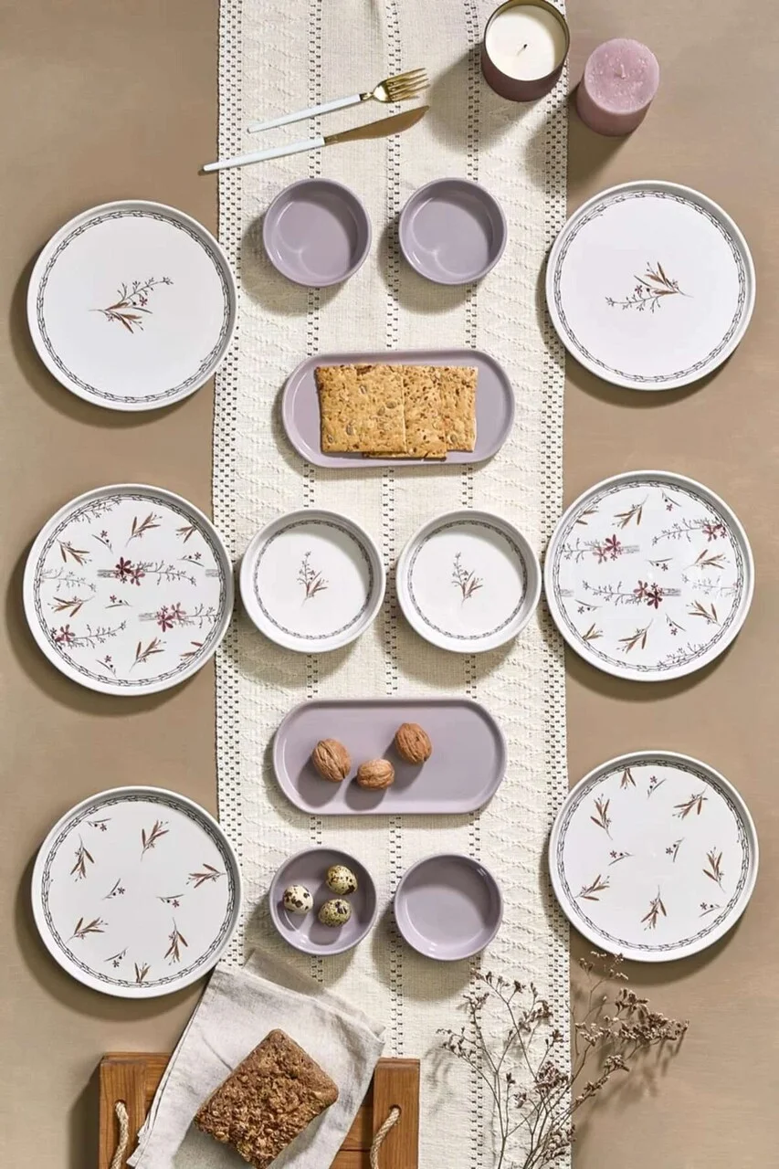 Set de mic dejun (14 piese), L'essentiel Maison, 430KSV6131, Platou: 22 x 11 x 3,5 cm (2 bucăți), Multicolor Set de mic dejun (14 piese), L'essentiel Maison, 430KSV6131, Platou: 22 x 11 x 3,5 cm (2 bucăți), Multicolor