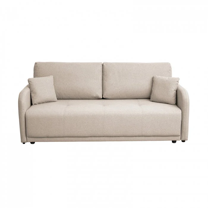 Canapea extensibila BERNA S, 3 locuri, cu arcuri si lada depozitare, bej, 210x110x90 cm Canapea extensibila BERNA S, 3 locuri, cu arcuri si lada depozitare, bej, 210x110x90 cm