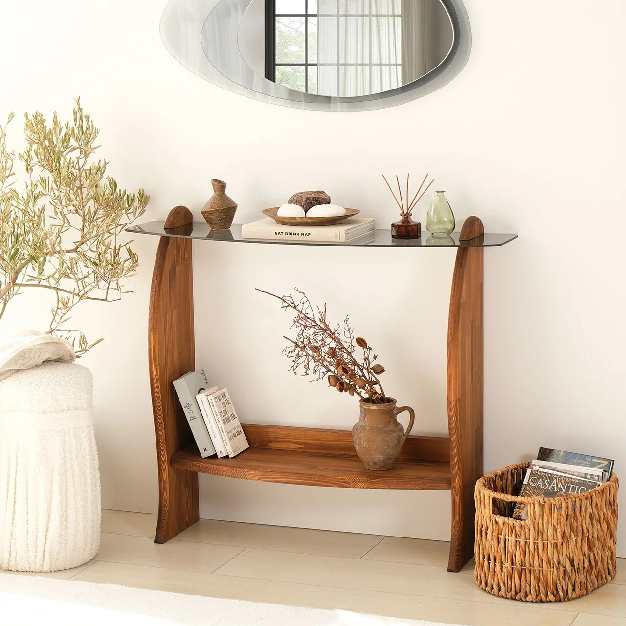 Dulap, Hanah Home, Surf, 106x90x30 cm, Castan / Fume Dulap, Hanah Home, Surf, 106x90x30 cm, Castan / Fume