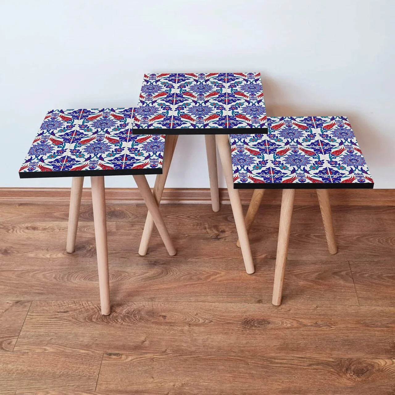 Set masute 3 piese, Hanah Home, 3Shp224, Multicolor Set masute 3 piese, Hanah Home, 3Shp224, Multicolor