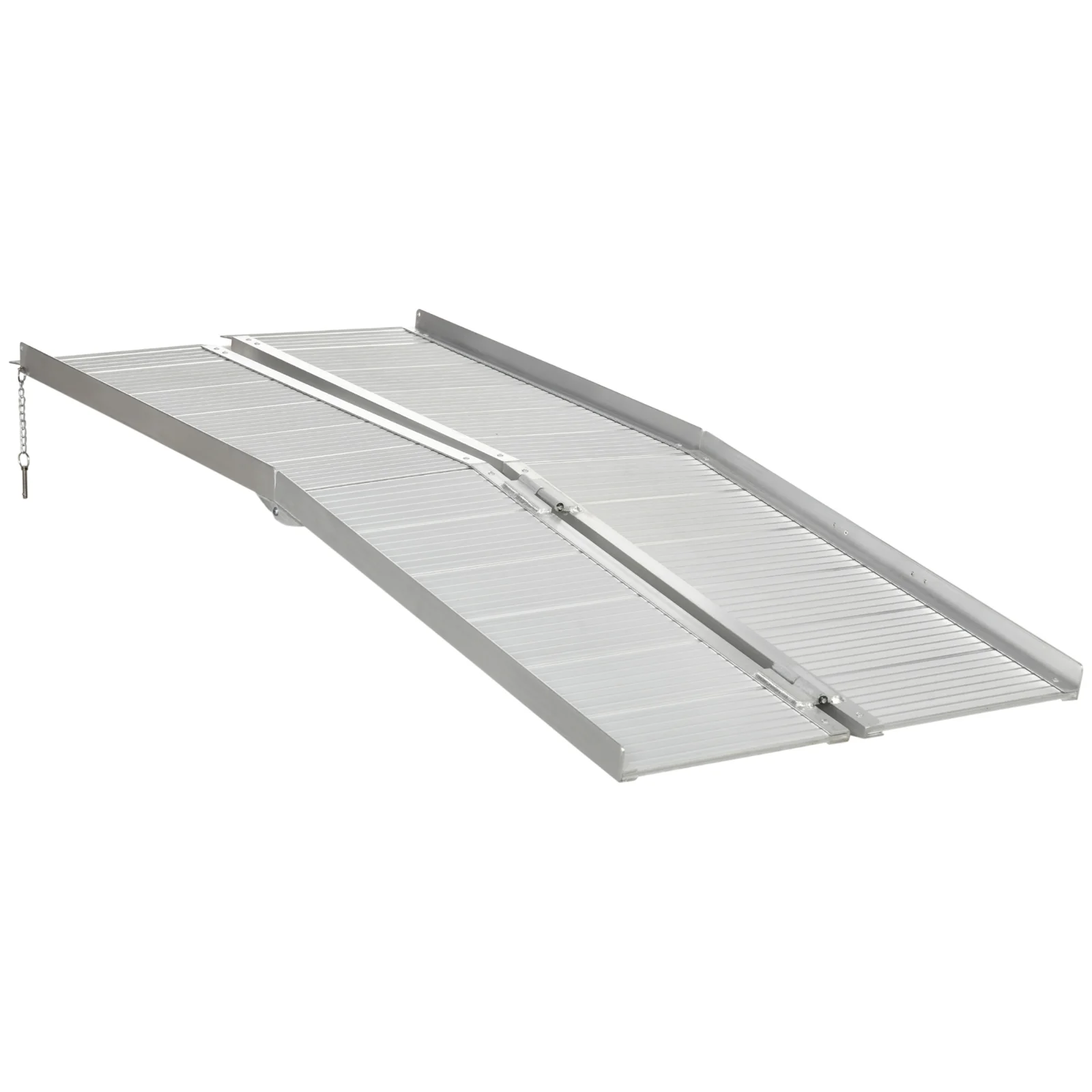 HOMCOM Rampe Mobile pentru Scaune cu Roți și Scutere, Pliabilă, Antiderapantă, Aliaj, Capacitate 272kg, 183x72x5cm, Silver | Aosom Romania HOMCOM Rampe Mobile pentru Scaune cu Roți și Scutere, Pliabilă, Antiderapantă, Aliaj, Capacitate 272kg, 183x72x5cm, Silver | Aosom Romania