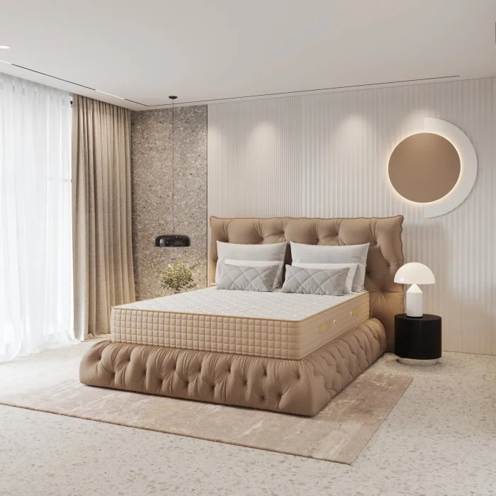 Saltea superortopedica LUX MEMORY cu arcuri, 180x200 cm, H 29 cm, fata vara   fata iarna