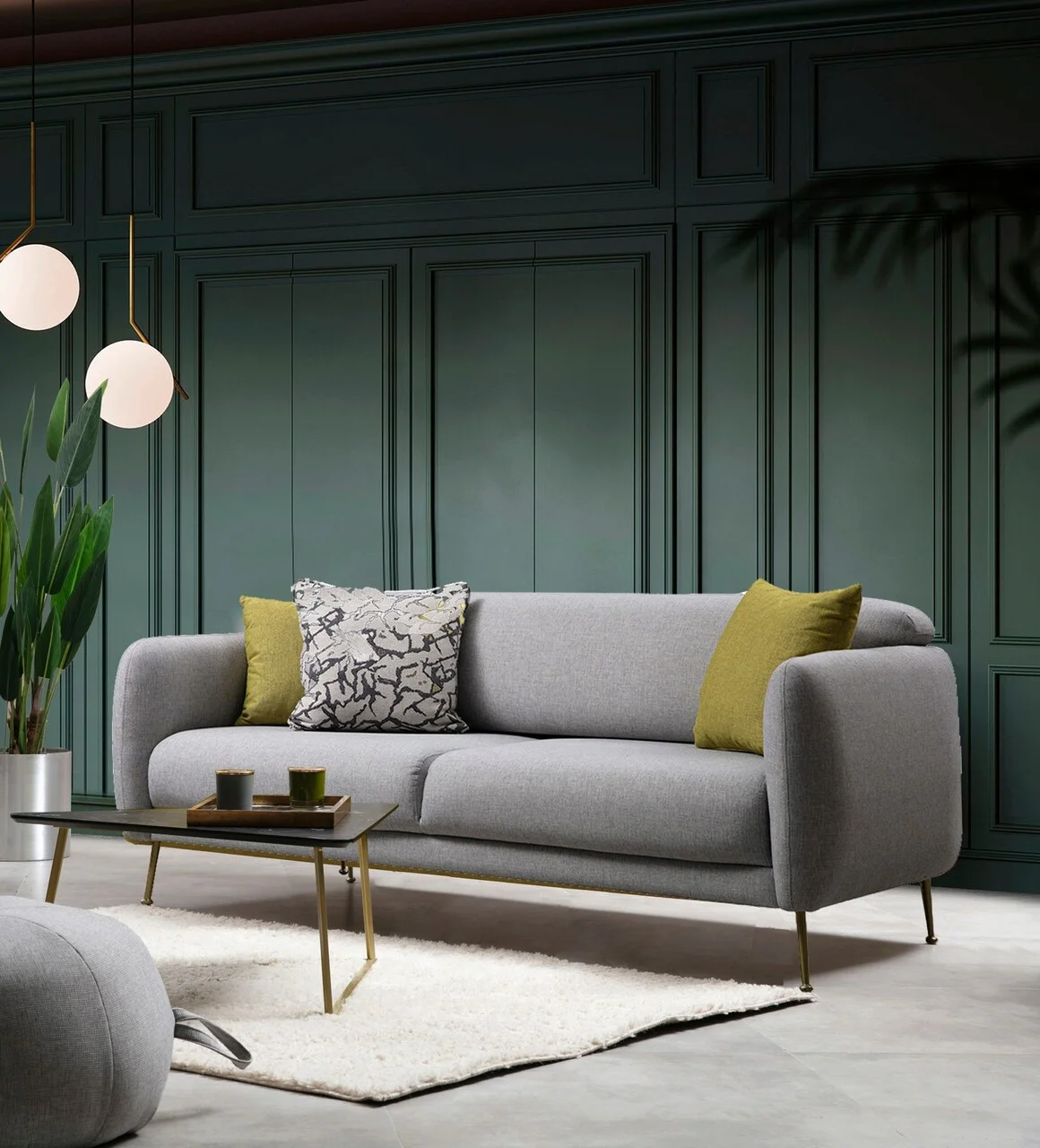 Canapea extensibila 3 locuri, Atelier del Sofa, 560ARE1311, Gri Canapea extensibila 3 locuri, Atelier del Sofa, 560ARE1311, Gri
