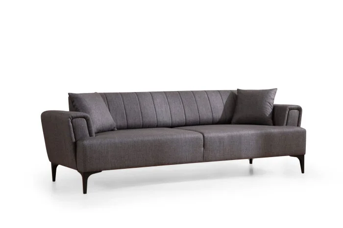 Canapea extensibila HAMLET, 3 locuri, gri inchis, 230x95x77 cm
