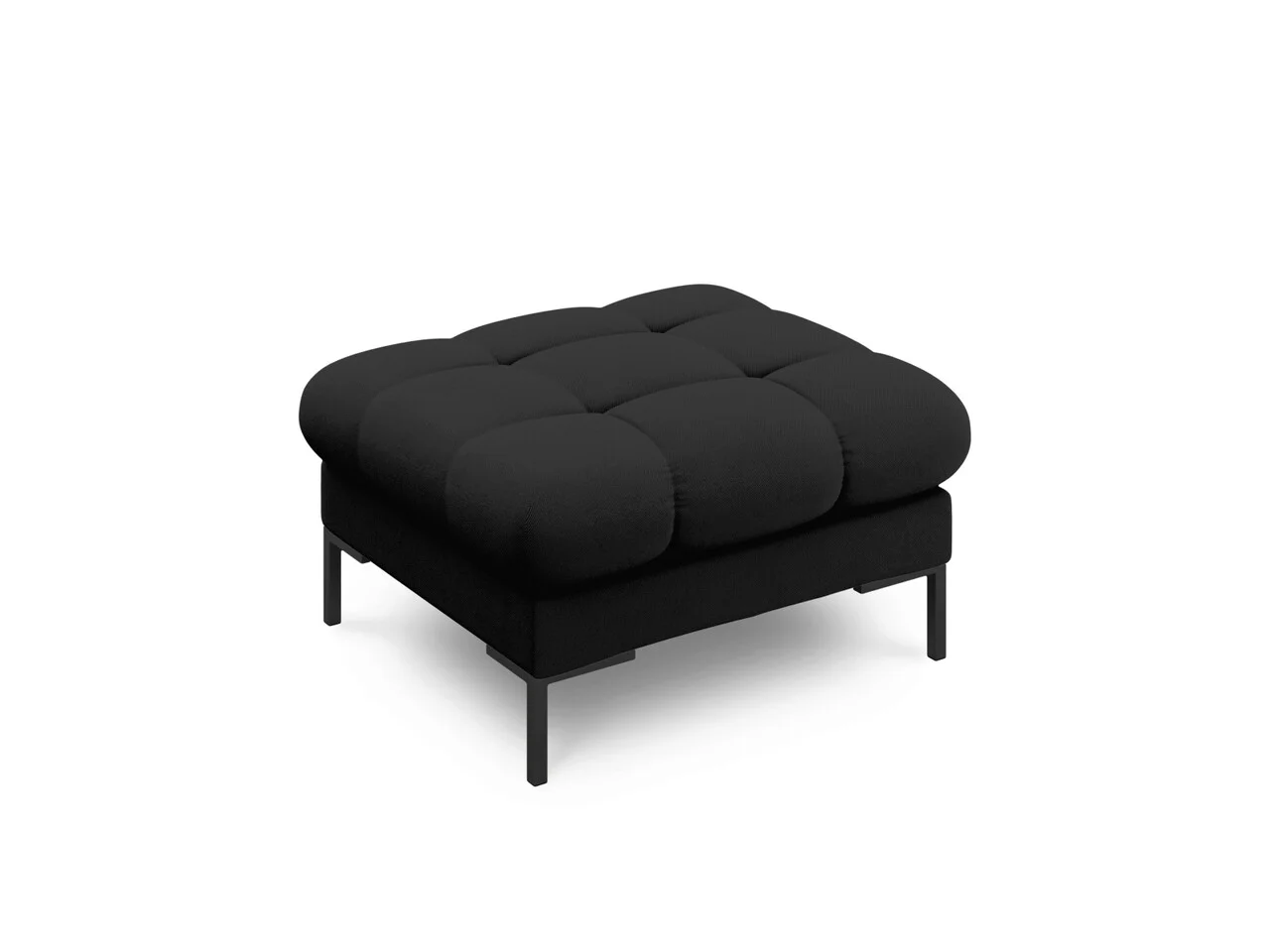 Taburet, Mamaia, Micadoni Home, BL, 60x60x41 cm, tesatura tip twill, negru Taburet, Mamaia, Micadoni Home, BL, 60x60x41 cm, tesatura tip twill, negru