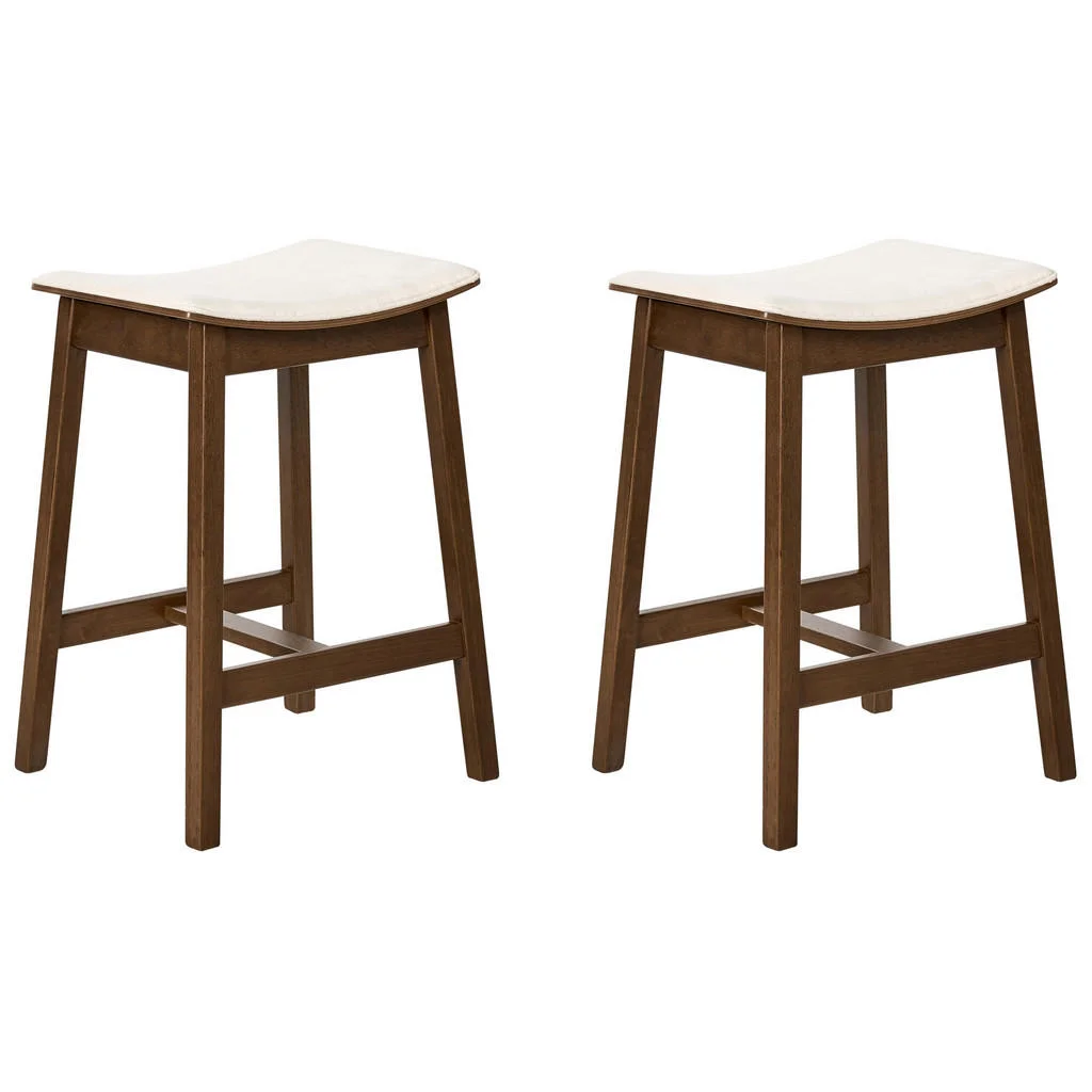 SCAUN DE BAR set de 2 lemn alb crem/maro închis Dixon SCAUN DE BAR set de 2 lemn alb crem/maro închis Dixon
