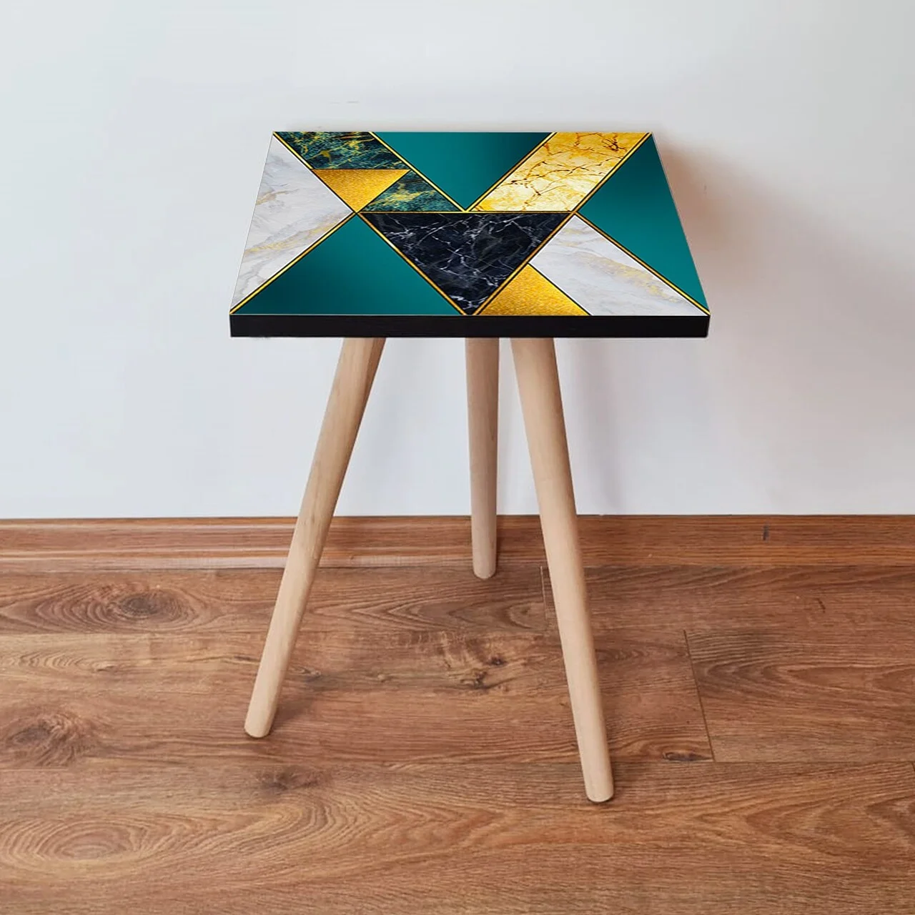 Masuta, Hanah Home, Shp86, 35x42x35 cm, Verde / Alb / Auriu / Negru Masuta, Hanah Home, Shp86, 35x42x35 cm, Verde / Alb / Auriu / Negru