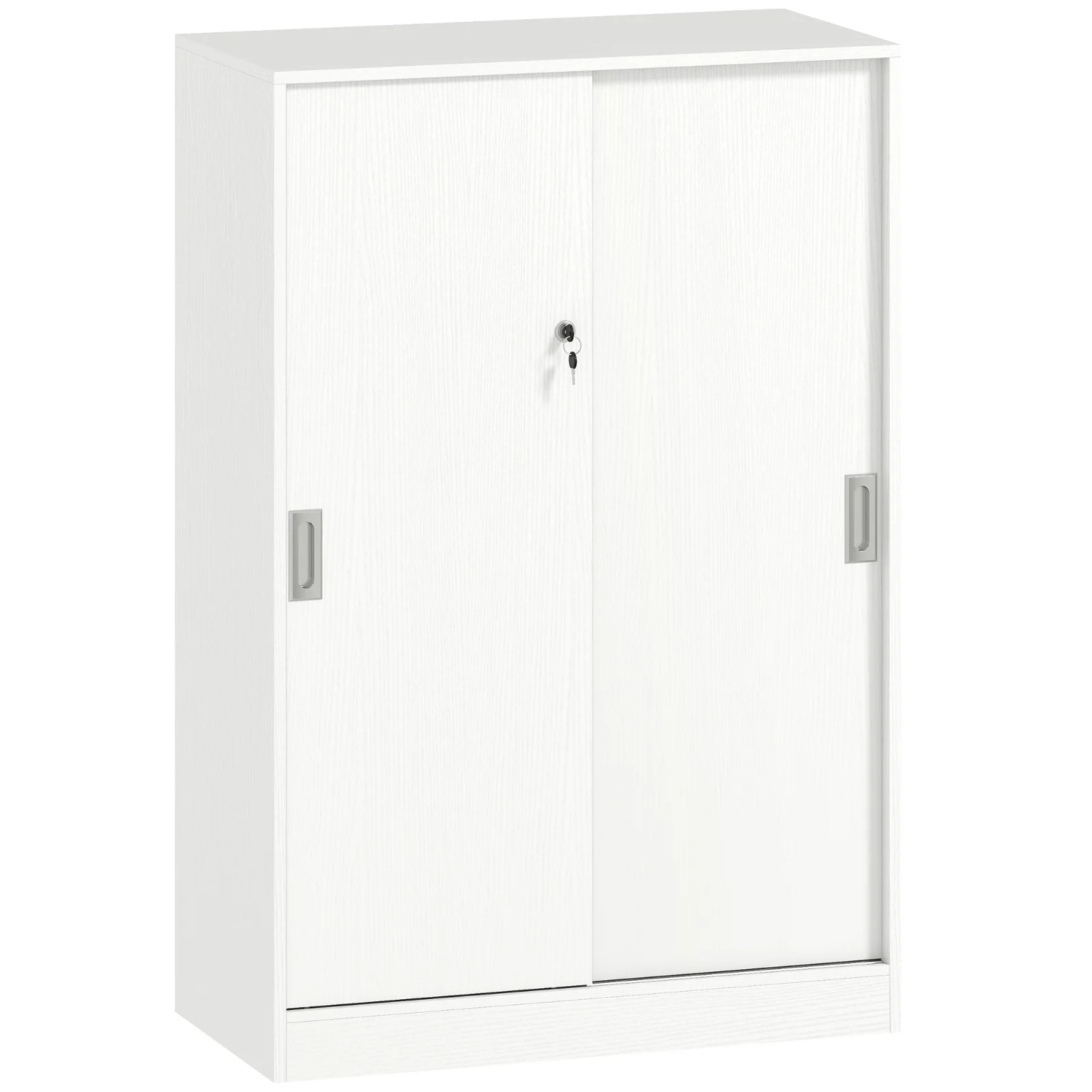 Vinsetto Dulap Birou cu 3 Rafturi și 2 Chei de Siguranță, 80x40x120 cm, Alb | Aosom Romania Vinsetto Dulap Birou cu 3 Rafturi și 2 Chei de Siguranță, 80x40x120 cm, Alb | Aosom Romania