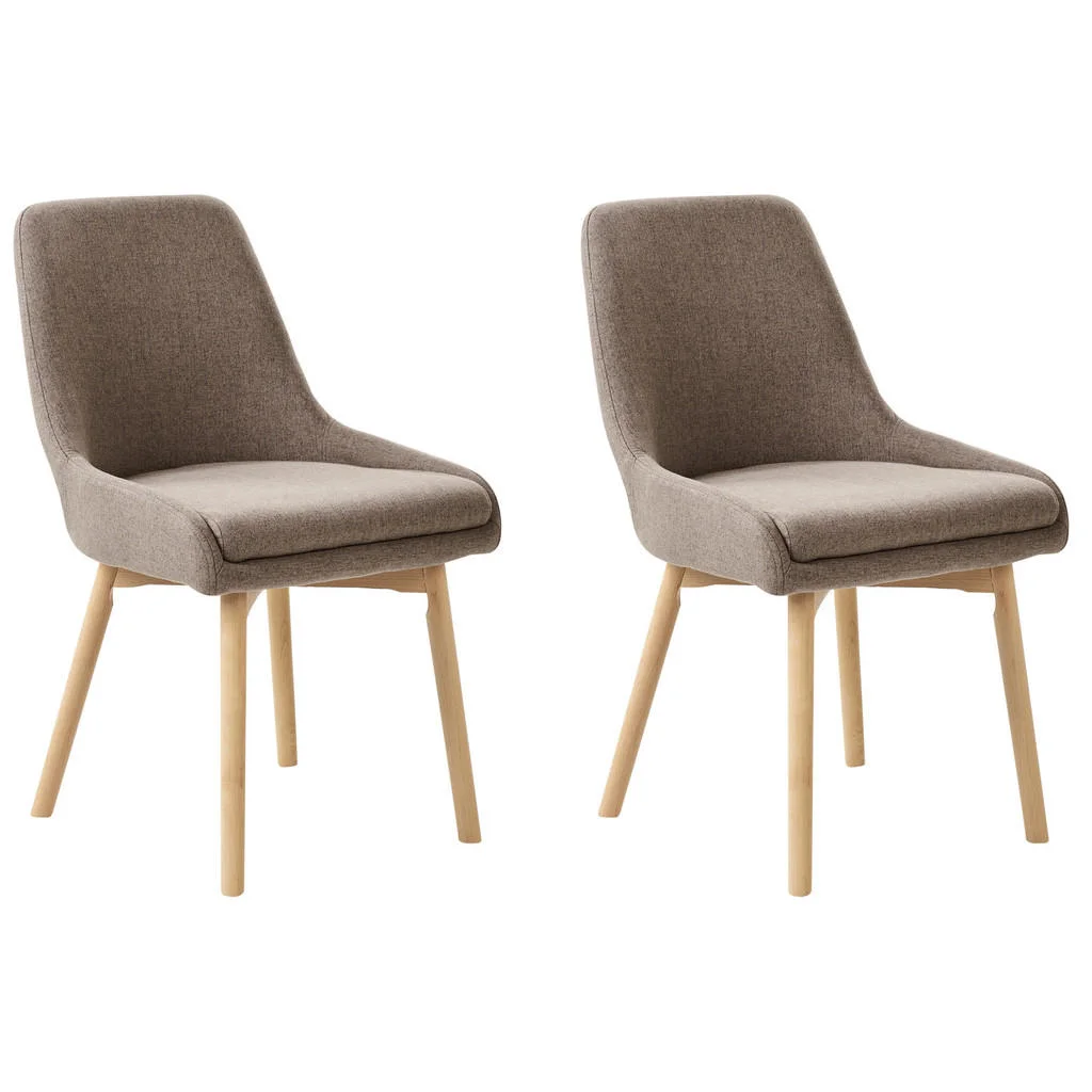 SCAUN DE BUCĂTĂRIE set de 2 textil maro Melfort SCAUN DE BUCĂTĂRIE set de 2 textil maro Melfort