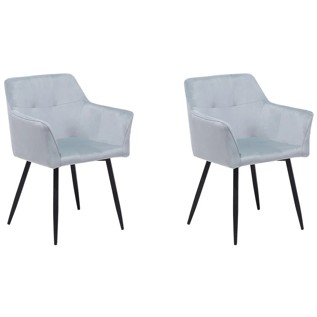 SCAUN DE BUCĂTĂRIE set de 2 catifea gri Jasmin SCAUN DE BUCĂTĂRIE set de 2 catifea gri Jasmin