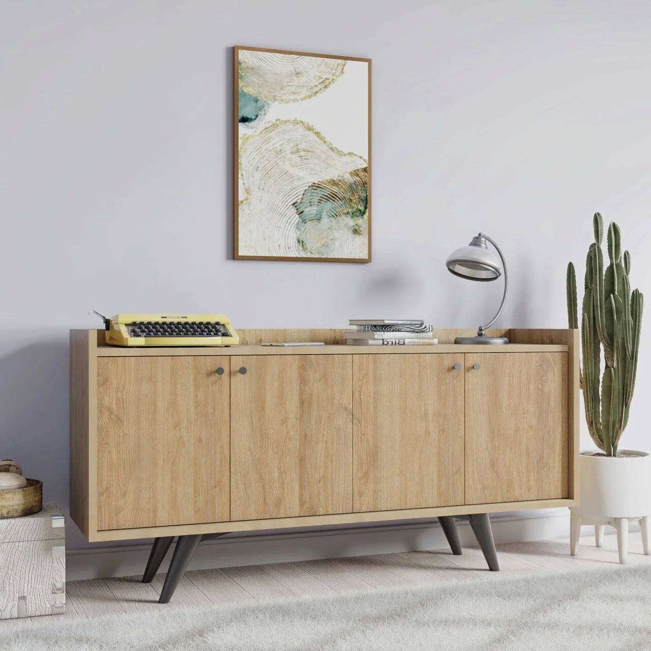 Consola, Hanah Home, Lizbon, 150x75x40 cm, Stejar Consola, Hanah Home, Lizbon, 150x75x40 cm, Stejar